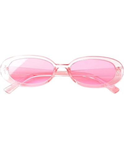 Mini Vintage Retro Extra Narrow Oval Round Skinny Cat Eye Sun Glasses Clout Goggles Pink $8.79 Goggle