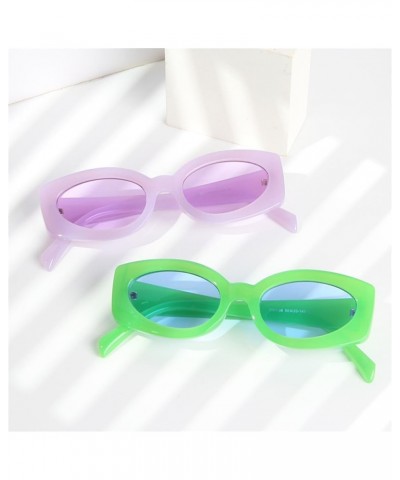 Rectangle Sunglasses Women Men Vintage Green Oval Sun Glasses C5 $20.08 Rectangular