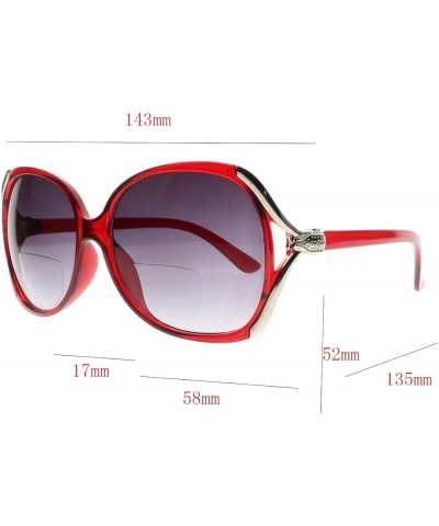 Bifocal Ladies Oversized Tinted Lens Sun Reader Reading Glasses Sunglasses +1.0~+4.0 Red $9.27 Oversized