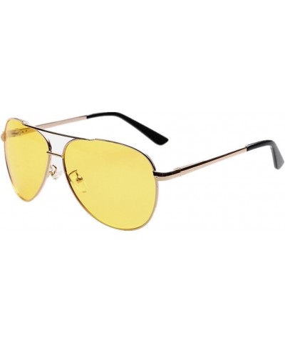 Mens Night View Vision Polarized Glasses Driver's Sunglasses Goggles Golden Frame $9.43 Goggle