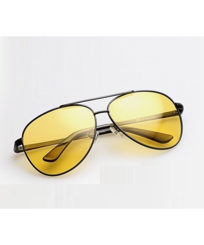 Mens Night View Vision Polarized Glasses Driver's Sunglasses Goggles Golden Frame $9.43 Goggle