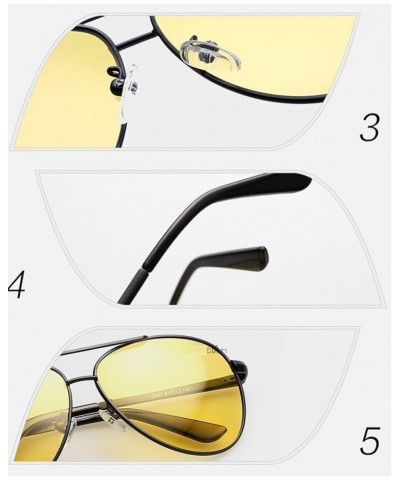 Mens Night View Vision Polarized Glasses Driver's Sunglasses Goggles Golden Frame $9.43 Goggle