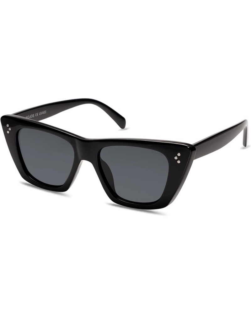 Retro Trendy Cat Eye Polarized Sunglasses for Women Cute Stylish UV400 Sunnies SJ2199 Black/Black $10.59 Cat Eye