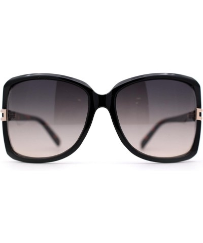 Womens 1990s Oversize Butterfly Designer Sunglasses Black Tortoise $8.37 Butterfly