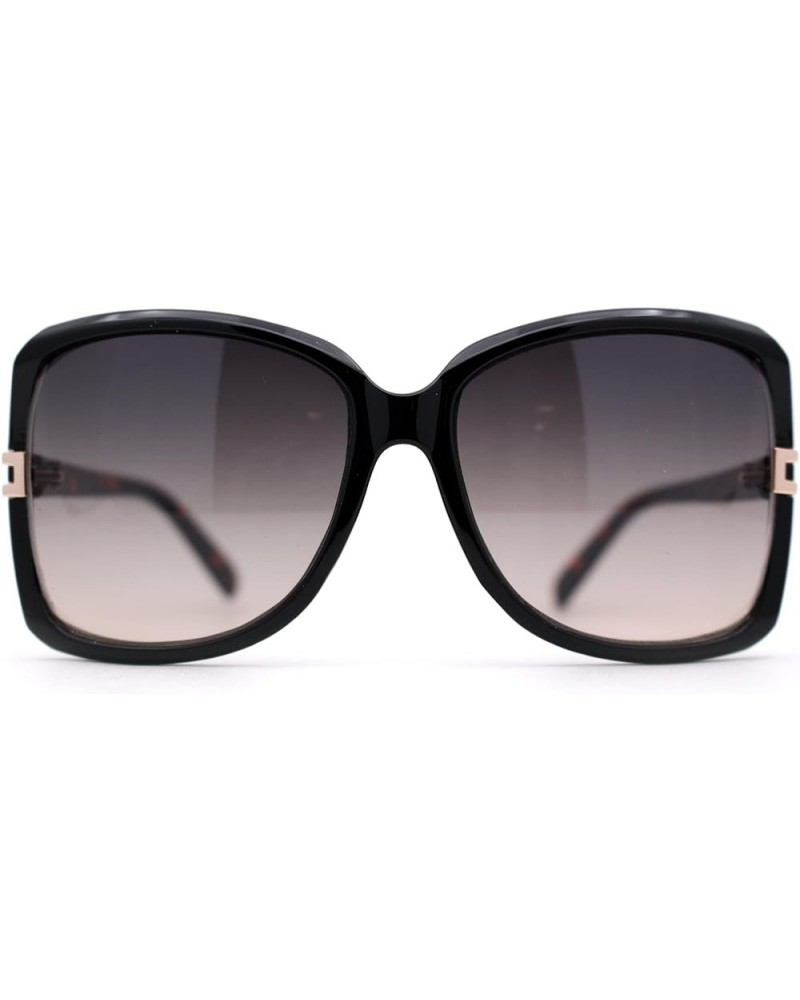 Womens 1990s Oversize Butterfly Designer Sunglasses Black Tortoise $8.37 Butterfly