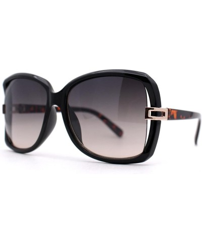 Womens 1990s Oversize Butterfly Designer Sunglasses Black Tortoise $8.37 Butterfly