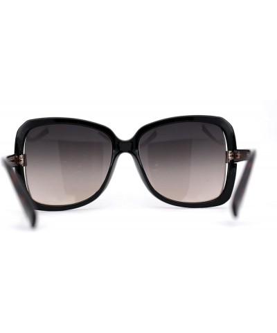 Womens 1990s Oversize Butterfly Designer Sunglasses Black Tortoise $8.37 Butterfly