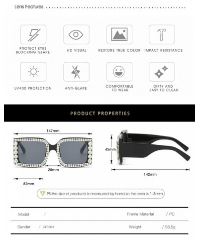 Trend Women Large Frame Square UV400 Sunglasses Gift Commuter Sports Driving Sunglasses Gift G $19.76 Oversized