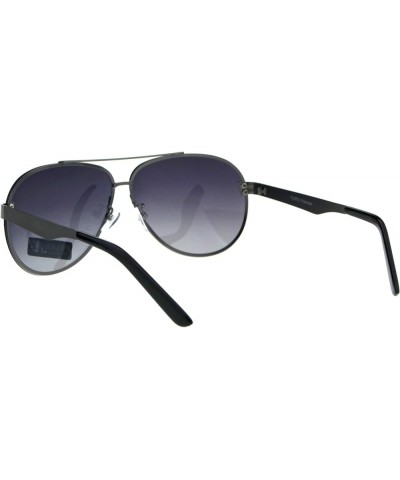 Polarized Lens Sunglasses Unisex Round Aviator Metal Light Frame Gunmetal (Smoke) $9.51 Aviator