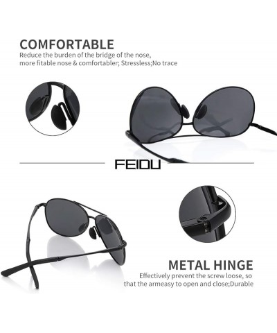 Polarized Womens Aviator Sunglasses Men Glasses for Fishing Sun Glasses Dark Black $8.69 Aviator