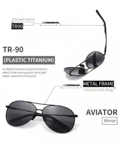 Polarized Womens Aviator Sunglasses Men Glasses for Fishing Sun Glasses Dark Black $8.69 Aviator