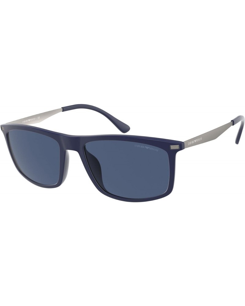 Man Sunglasses Matte Blue Frame, Dark Blue Lenses, 57MM $38.22 Rectangular