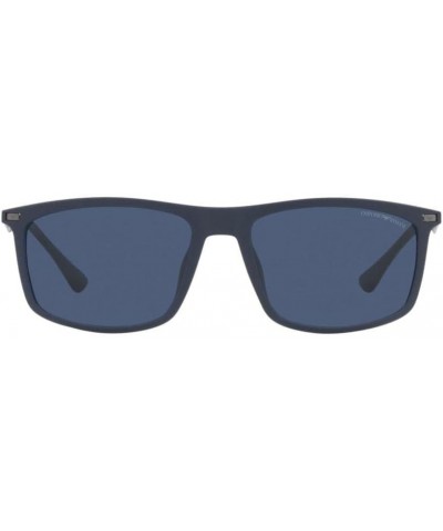 Man Sunglasses Matte Blue Frame, Dark Blue Lenses, 57MM $38.22 Rectangular