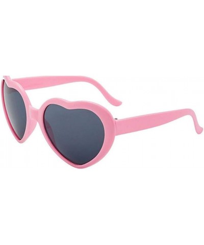 Heart Shaped Sunglasses for Women Girls Polarized Retro Eyewear Heart Lens Goggle UV Protection Sun Glasses Pink $2.65 Goggle