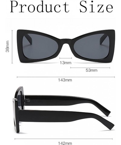 Square Shaped Sunglasses for Women Men Retro Fashion Street Shot Glasses Unisex Frame Sunglasses Brown $7.33 Designer