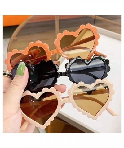 Fashion Sunglasses Heart Shaped UV400 Sun Glassese Outdoor Beach Wave Edge Versatile Cartoon Eyewear (Color : 0-10 Years Old,...