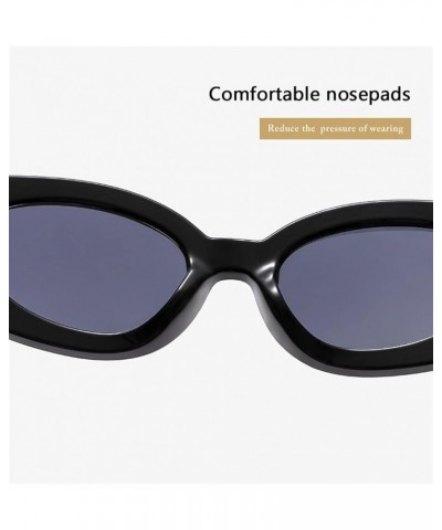 Oval Frame Fashion Hip-hop Sunglasses Men and Women Outdoor Holiday Beach Sunglasses (Color : C, Size : 1) 1 D $15.95 Designer