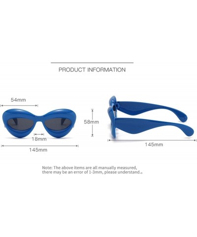 Cat Eye Weird Men Women Sunglasses Outdoor Vacation Photo Driving UV400 Sport Trend Commuter Sunglasses Gift D $55.85 Sport