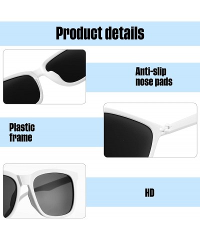 50 Pack Sunglasses Bulk Plastic Neon Vintage Retro Sunglasses Party Sunglasses Classic Shades Eyewear for Men Women White $28...