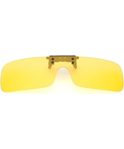 Polarized Clip On Sunglasses Over Prescription Glasses UV Protection Driving Glasses for Women Men Yellow $8.11 Designer