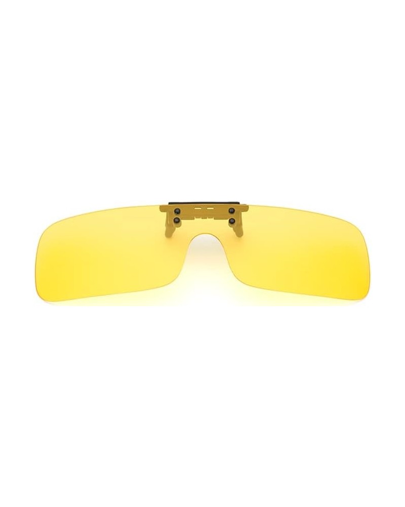 Polarized Clip On Sunglasses Over Prescription Glasses UV Protection Driving Glasses for Women Men Yellow $8.11 Designer