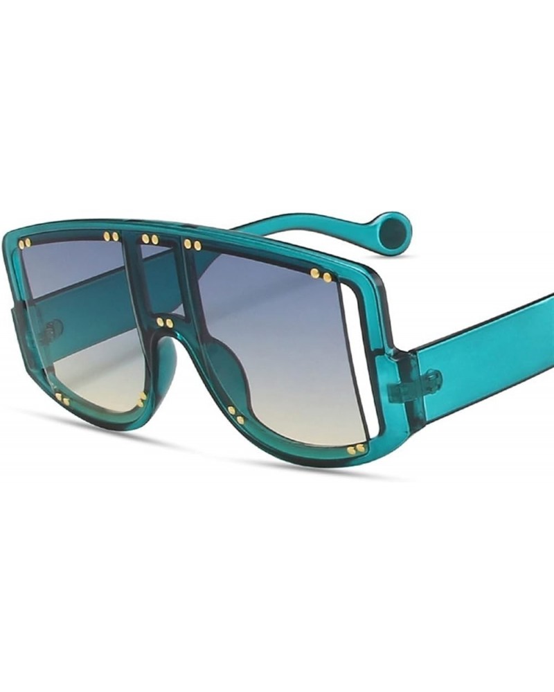 Fashion Large Frame Punk Sunglasses for Men and Women (Color : D, Size : 1) 1 D $12.88 Designer