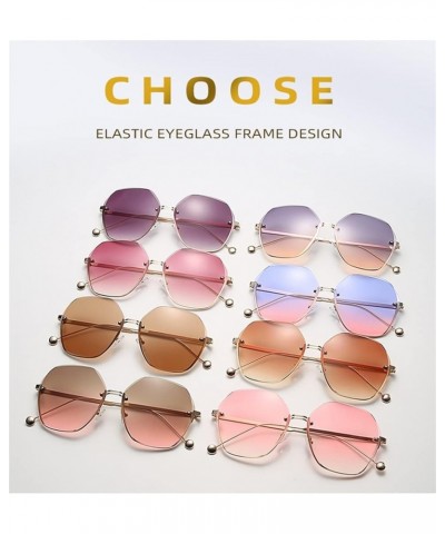 Women Large Frame Fashion Decorative Sunglasses Outdoor Vacation Beach Sunglasses (Color : F, Size : 1) 1 H $11.21 Designer