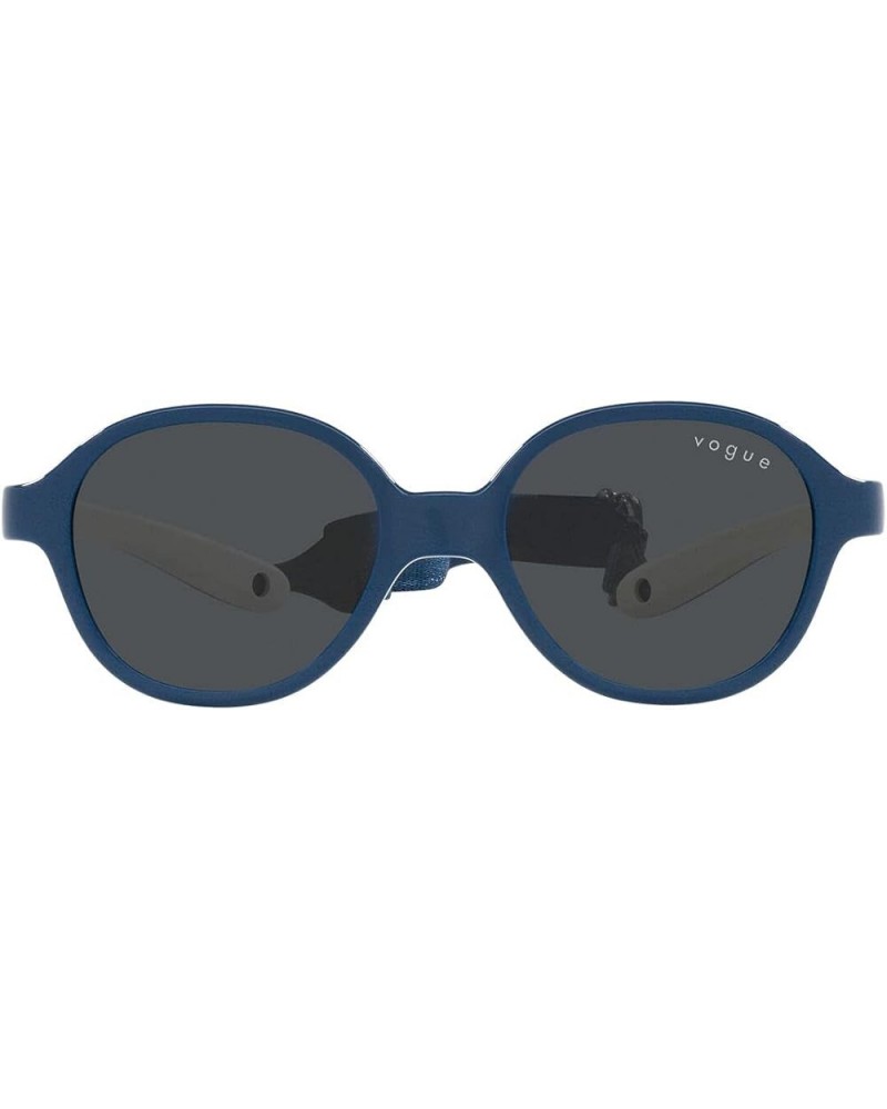 Women's Vj2012 Round Sunglasses Blue on Rubber Cream/Dark Grey $13.18 Round