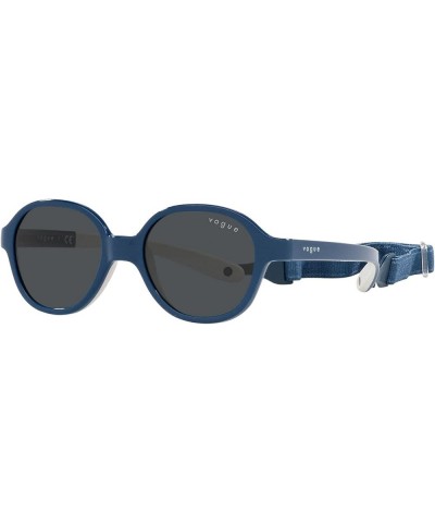 Women's Vj2012 Round Sunglasses Blue on Rubber Cream/Dark Grey $13.18 Round