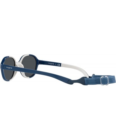 Women's Vj2012 Round Sunglasses Blue on Rubber Cream/Dark Grey $13.18 Round