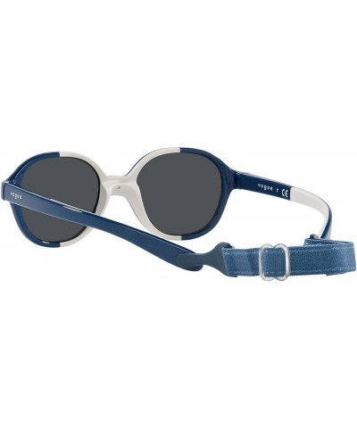 Women's Vj2012 Round Sunglasses Blue on Rubber Cream/Dark Grey $13.18 Round