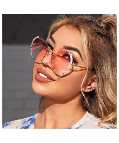 Diamond Fashion Women Sunglasses Vacation Beach Party Decorative Sunglasses Gift (Color : B, Size : 1) 1A $13.38 Designer