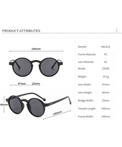 Round Frame Fashion Men and Women Outdoor Vacation Sunglasses (Color : 3, Size : 1) 1 1 $13.08 Designer