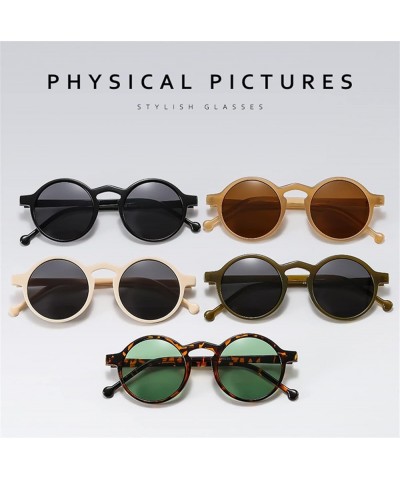 Round Frame Fashion Men and Women Outdoor Vacation Sunglasses (Color : 3, Size : 1) 1 1 $13.08 Designer