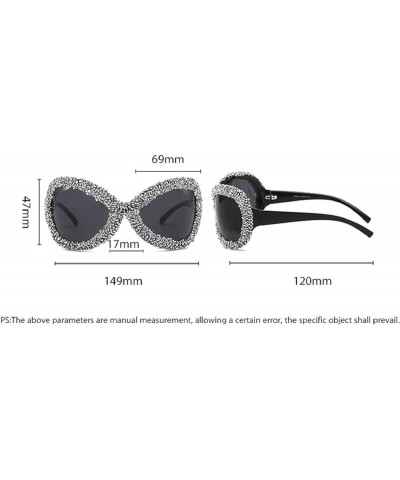 Oversized Fashion Diamond Sunglasses for Women Men Wrap Around Classic Oval Black Rhinestone Sun Glasses Ladies Shades Pink $...