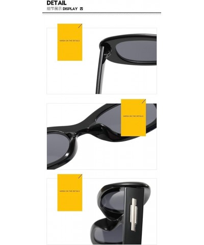 Oval Frame Small Frame cat Eye Sunglasses for Men and Women for Outdoor Vacation (Color : E, Size : 1) 1A $17.70 Designer