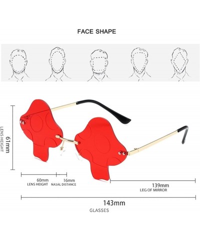 Rimless Men's Funny Sunglasses, Prom Party Glasses (Color : F, Size : Medium) Medium A $16.60 Rimless