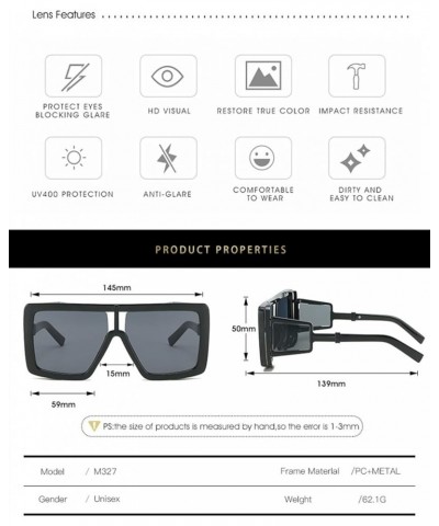 Large Frame Street Shooting Men and Women Metal Sunglasses Outdoor Holiday Beach Decoration (Color : A, Size : Medium) Medium...