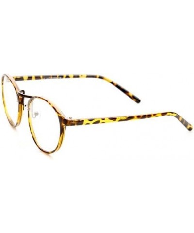 Vintage Inspired Horned Rim Metal Bridge P3 Clear Lens Glasses Tortoise $9.43 Wayfarer