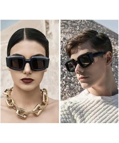 Vintage Square Sunglasses for Women Men Retro Steampunk Sun Glasses Personality Irregular Legs Sun Glasses Black $9.31 Square