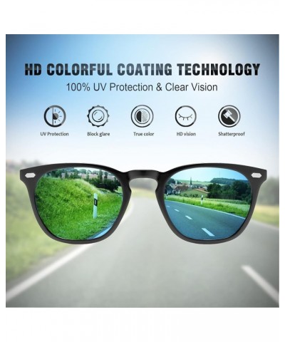 Polarized Sunglasses Men, Retro Sun Glasses for Men Women, UV400 Protection for Driving Fishing Blue $9.00 Round