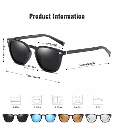 Polarized Sunglasses Men, Retro Sun Glasses for Men Women, UV400 Protection for Driving Fishing Blue $9.00 Round