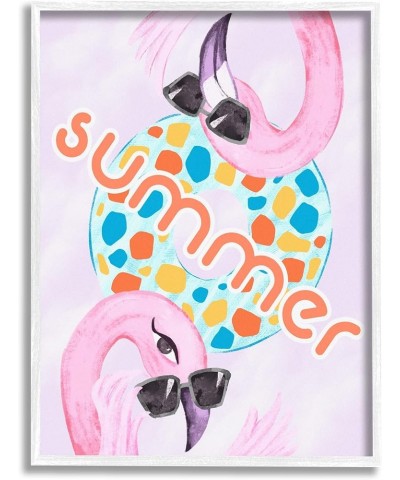 Pink Summer Flamingos Pool Float Tropical Sunglasses, Design by Ziwei Li White Framed 16 x 20 $24.21 Designer