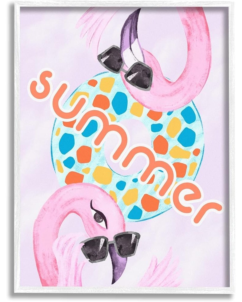 Pink Summer Flamingos Pool Float Tropical Sunglasses, Design by Ziwei Li White Framed 16 x 20 $24.21 Designer