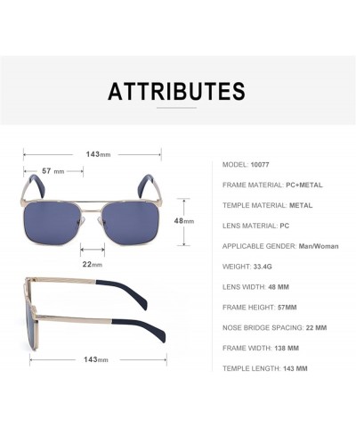 Fashion Square Frame Outdoor Sunglasses for Men and Women (Color : B, Size : 1) 1 F $16.38 Designer