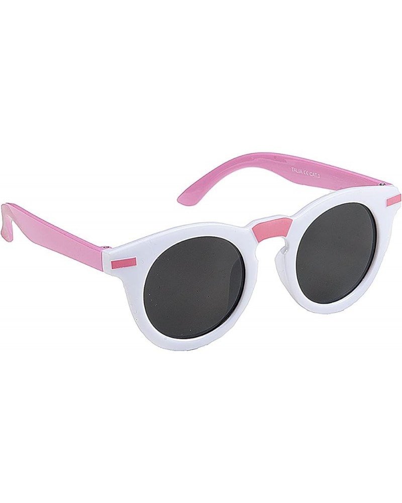 Talia Girls' Sunglasses White (White/Pink) $9.07 Round