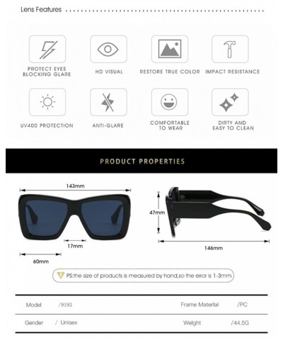 Large Frame Trendy Sunglasses For Men And Women G $9.35 Designer