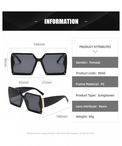 Square Street Shot Men and Women Sunglasses Outdoor Vacation Sunshade Glasses (Color : B, Size : Medium) Medium B $14.46 Desi...