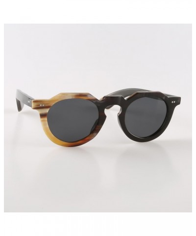 Sunglasses For Women Men Polarized Retro Rivets Handmade Natuarl Horn Glasses Luxury Unique Fashion Eyewear Honey Horn $77.50...