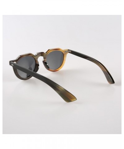 Sunglasses For Women Men Polarized Retro Rivets Handmade Natuarl Horn Glasses Luxury Unique Fashion Eyewear Honey Horn $77.50...